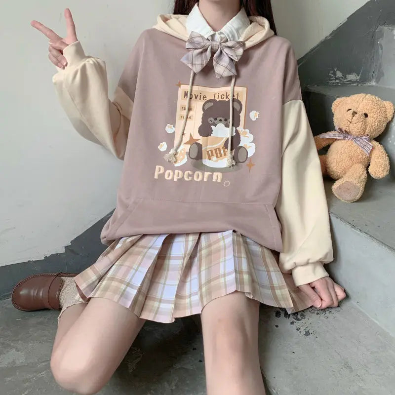 Kawaii Japanese Style Bear Autumn Hoodie - Women’s Clothing & Accessories - Shirts & Tops - 5 - 2024
