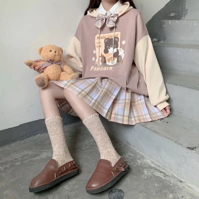 Kawaii Japanese Style Bear Autumn Hoodie - Women’s Clothing & Accessories - Shirts & Tops - 2 - 2024