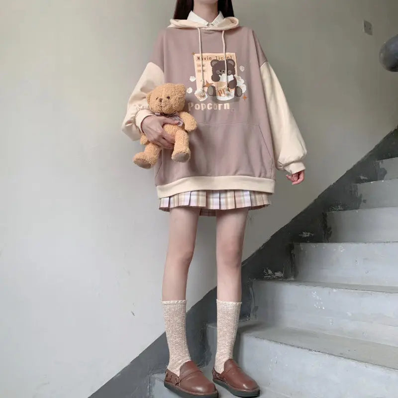 Kawaii Japanese Style Bear Autumn Hoodie - Women’s Clothing & Accessories - Shirts & Tops - 4 - 2024