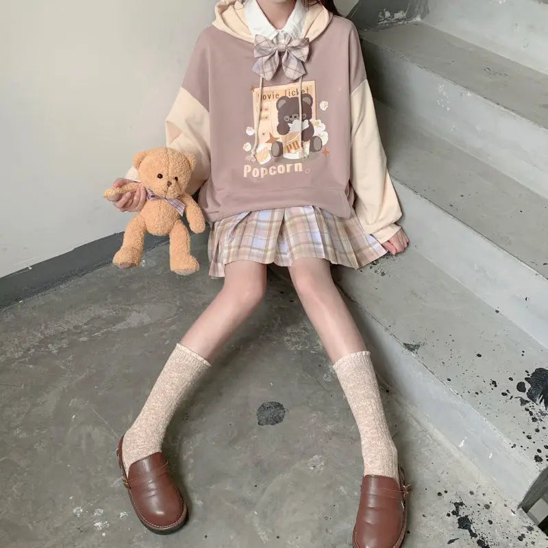 Kawaii Japanese Style Bear Autumn Hoodie - Women’s Clothing & Accessories - Shirts & Tops - 3 - 2024
