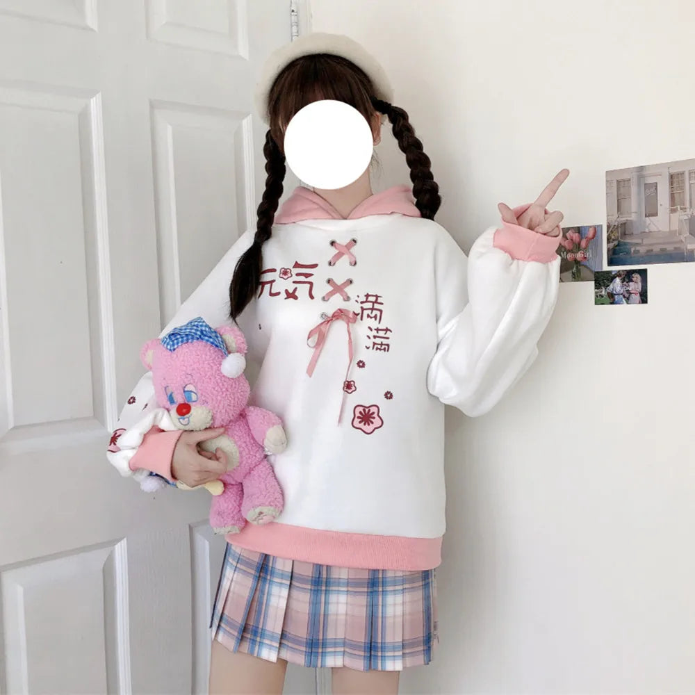 Kawaii Pastel Cherry Blossom Harajuku Hoodie - Women’s Clothing & Accessories - Outerwear - 8 - 2024