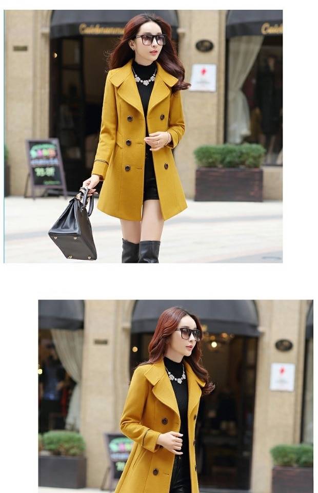 Korean Slim Wool Coats - Women’s Clothing & Accessories - Coats & Jackets - 11 - 2024