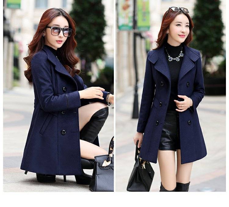 Korean Slim Wool Coats - Women’s Clothing & Accessories - Coats & Jackets - 9 - 2024