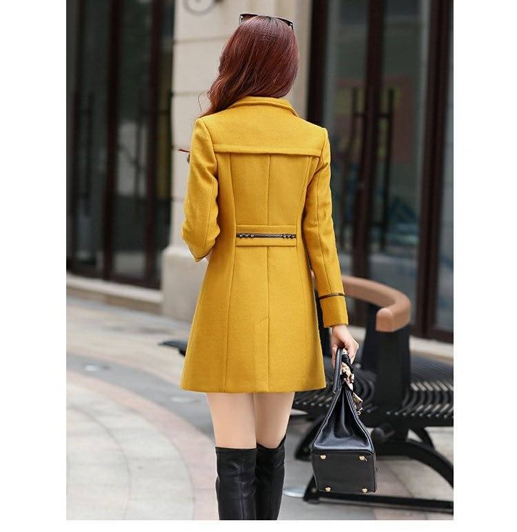 Korean Slim Wool Coats - Women’s Clothing & Accessories - Coats & Jackets - 14 - 2024