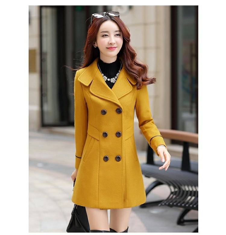 Korean Slim Wool Coats - Women’s Clothing & Accessories - Coats & Jackets - 13 - 2024