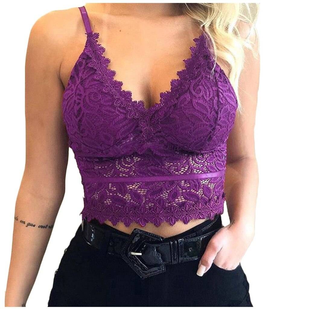 Lace Bralette Crop Top - Purple / M / united-states - Women’s Clothing & Accessories - Shirts & Tops - 13 - 2024