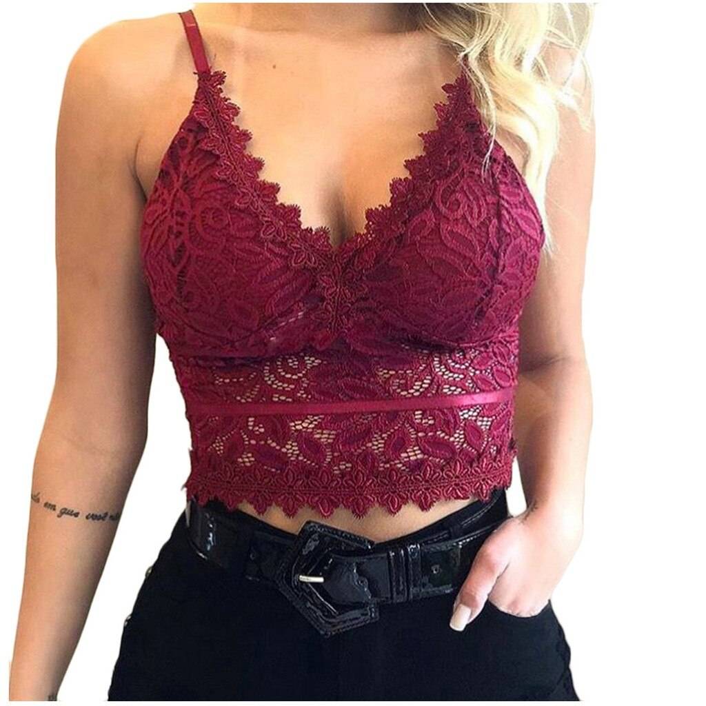 Lace Bralette Crop Top - Red / M / united-states - Women’s Clothing & Accessories - Shirts & Tops - 14 - 2024
