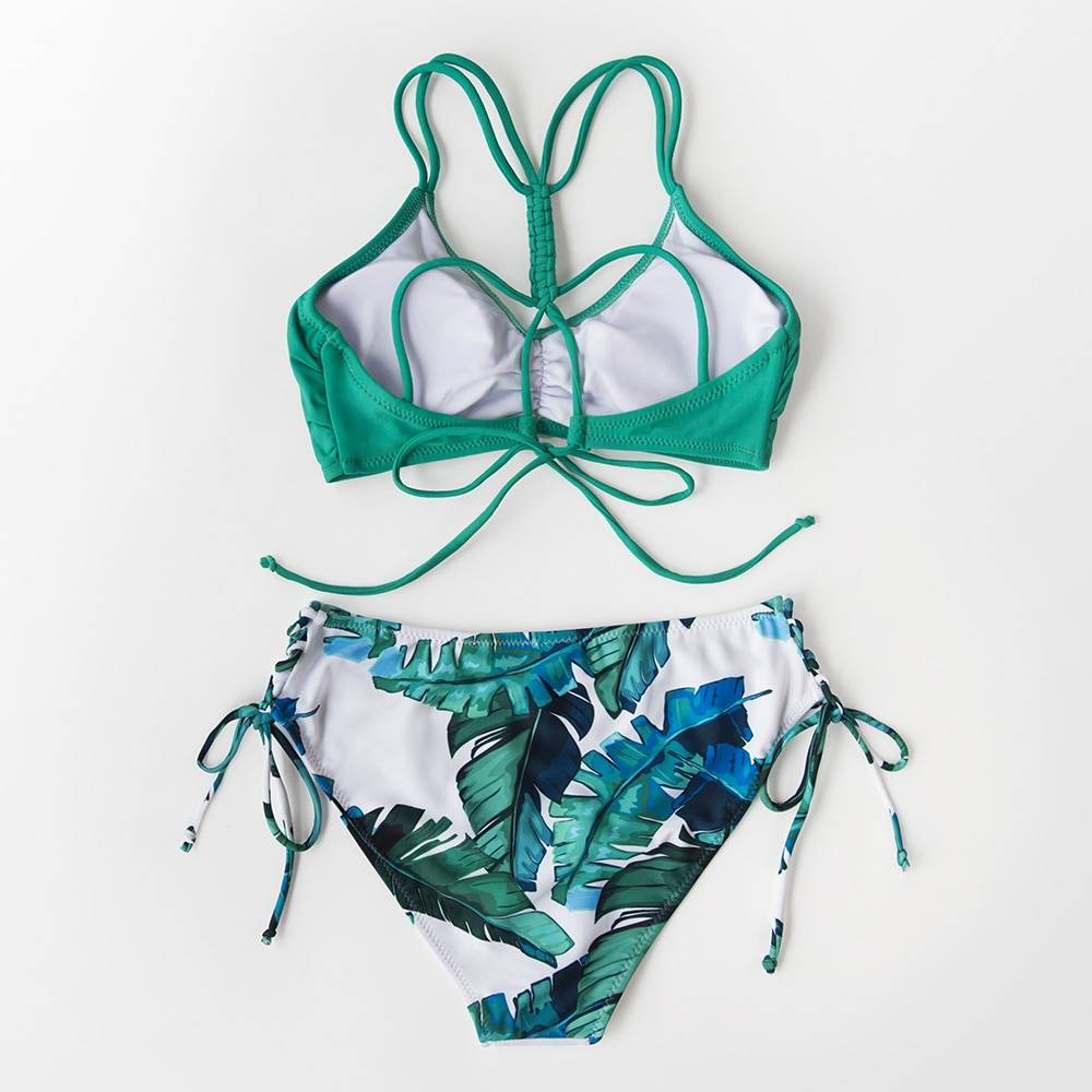 Lace-Up Strappy Bikini Set - Women’s Clothing & Accessories - Swimwear - 11 - 2024