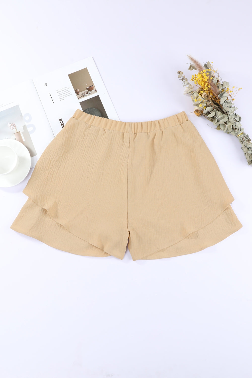 Layered Elastic Waist Shorts - Women’s Clothing & Accessories - Shorts - 3 - 2024