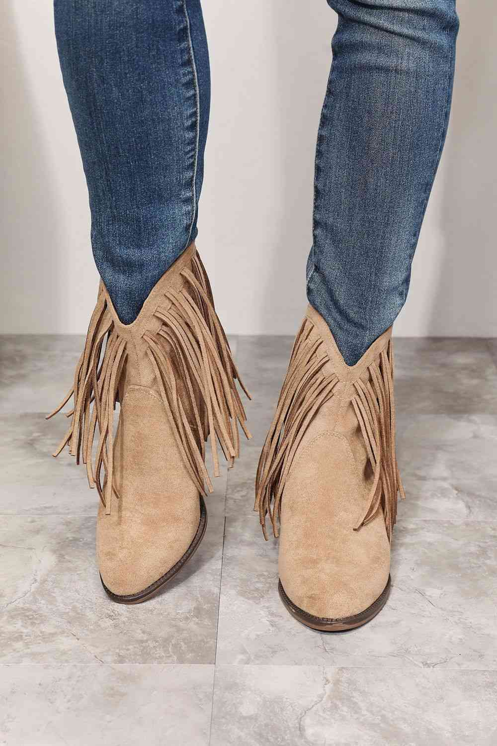 Legend Women’s Fringe Cowboy Western Ankle Boots - Tan / 6 - Women’s Clothing & Accessories - Shoes - 1 - 2024