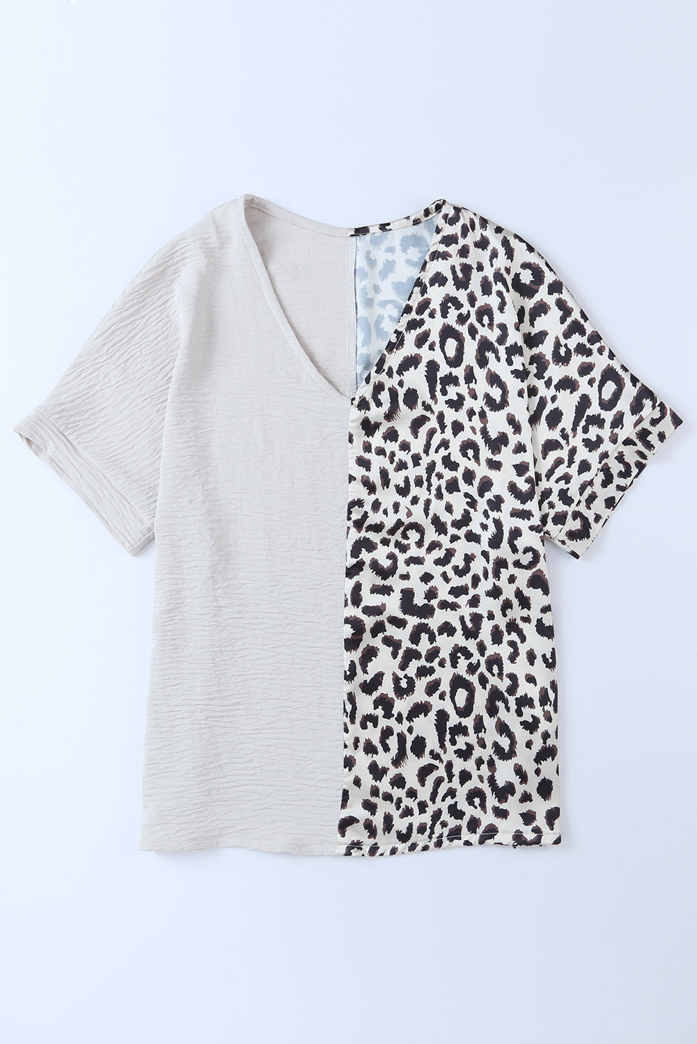 Leopard Color Block V-Neck Blouse - Women’s Clothing & Accessories - Shirts & Tops - 7 - 2024