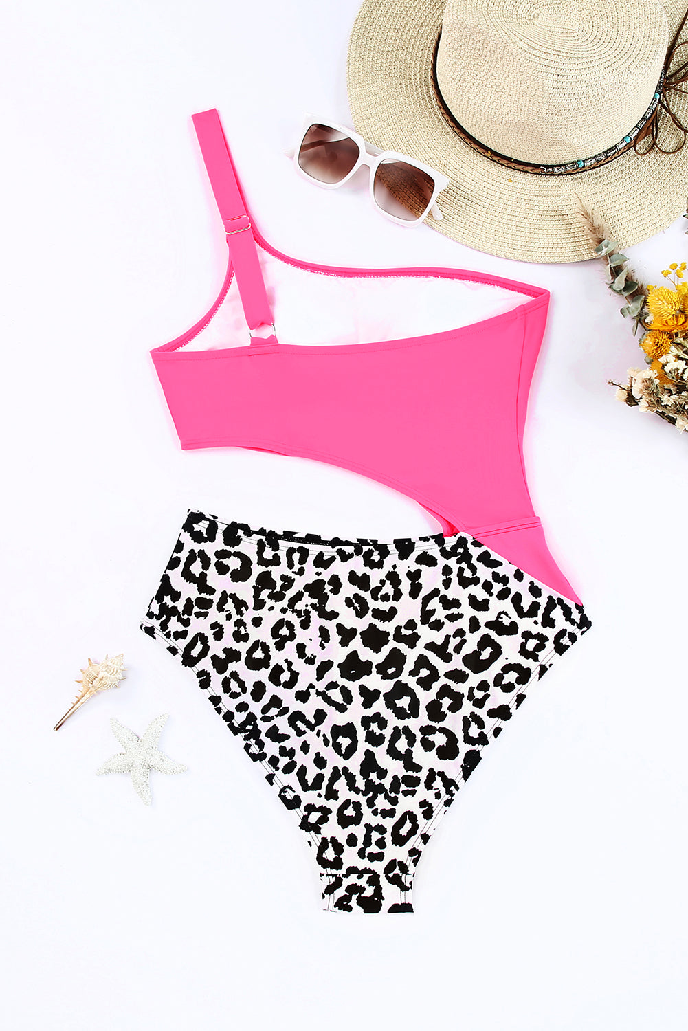 Leopard Cutout One-Shoulder One-Piece Swimsuit - Women’s Clothing & Accessories - Swimwear - 4 - 2024