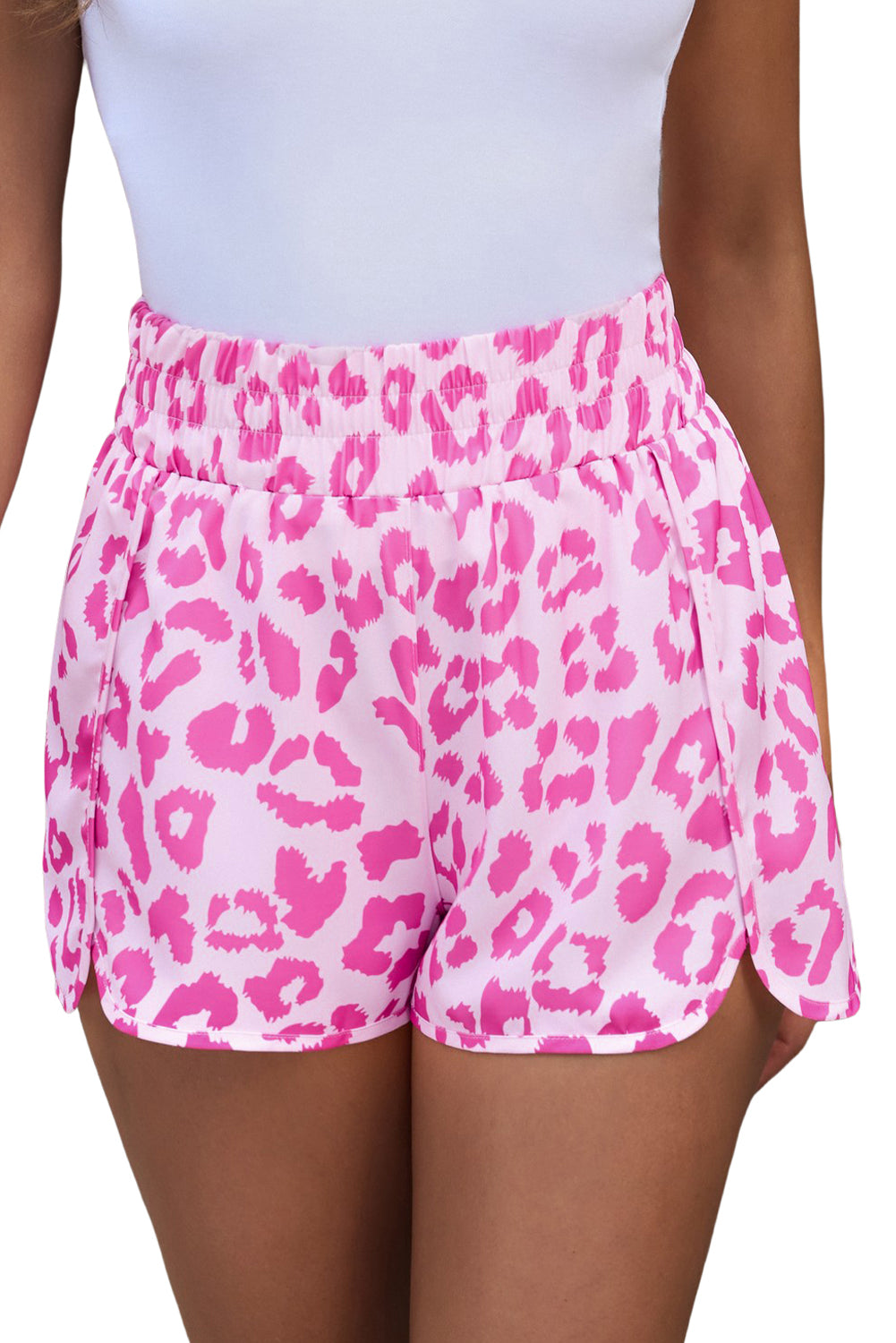 Leopard Elastic Waist Shorts - Women’s Clothing & Accessories - Shorts - 13 - 2024