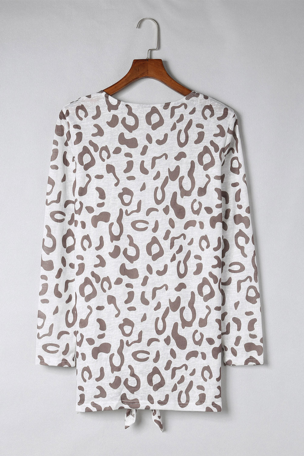 Leopard Long-Sleeve Open Front Cardigan - Women’s Clothing & Accessories - Dresses - 6 - 2024