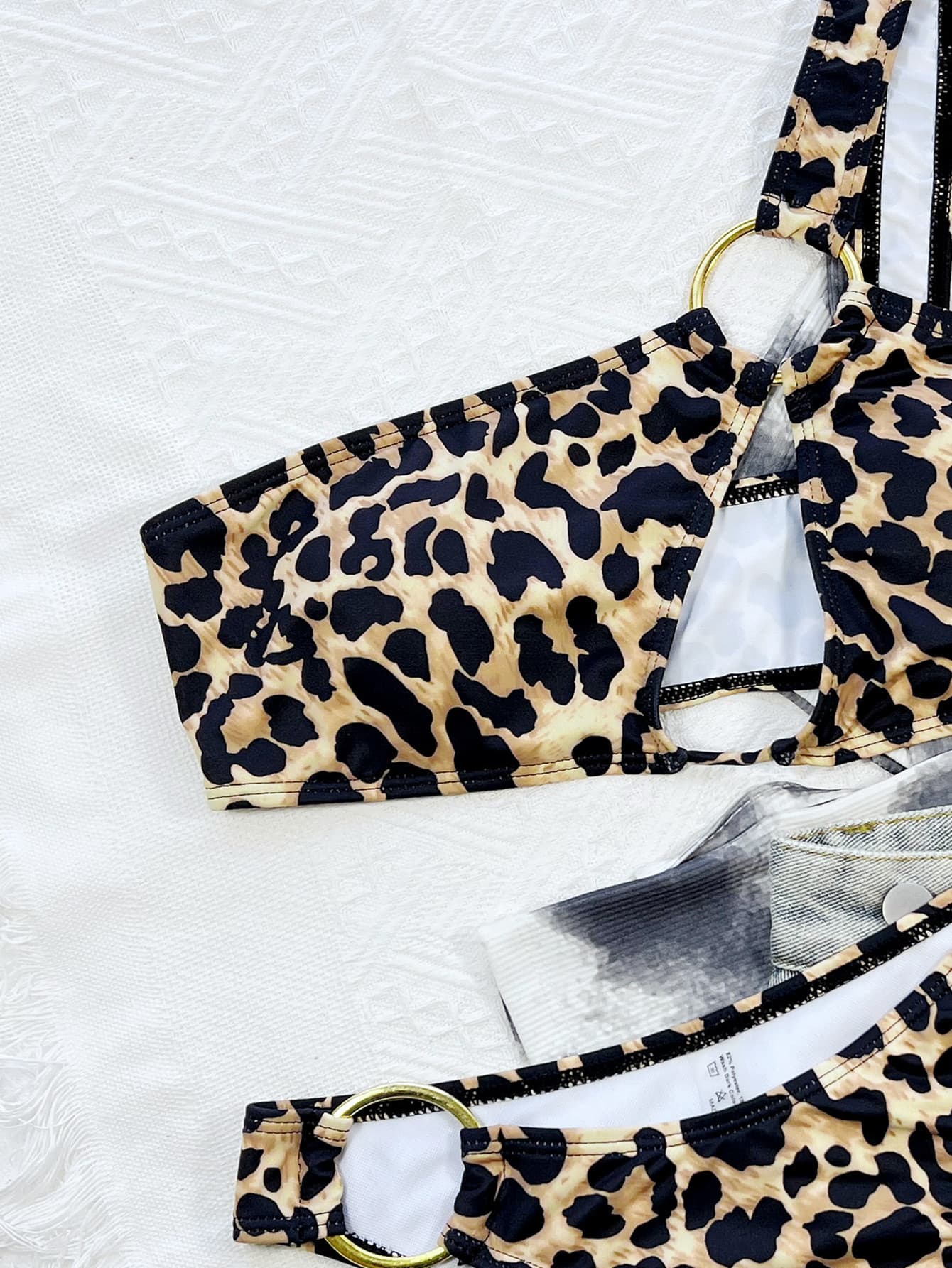 Leopard One-Shoulder Bikini Set - Women’s Clothing & Accessories - Swimwear - 4 - 2024