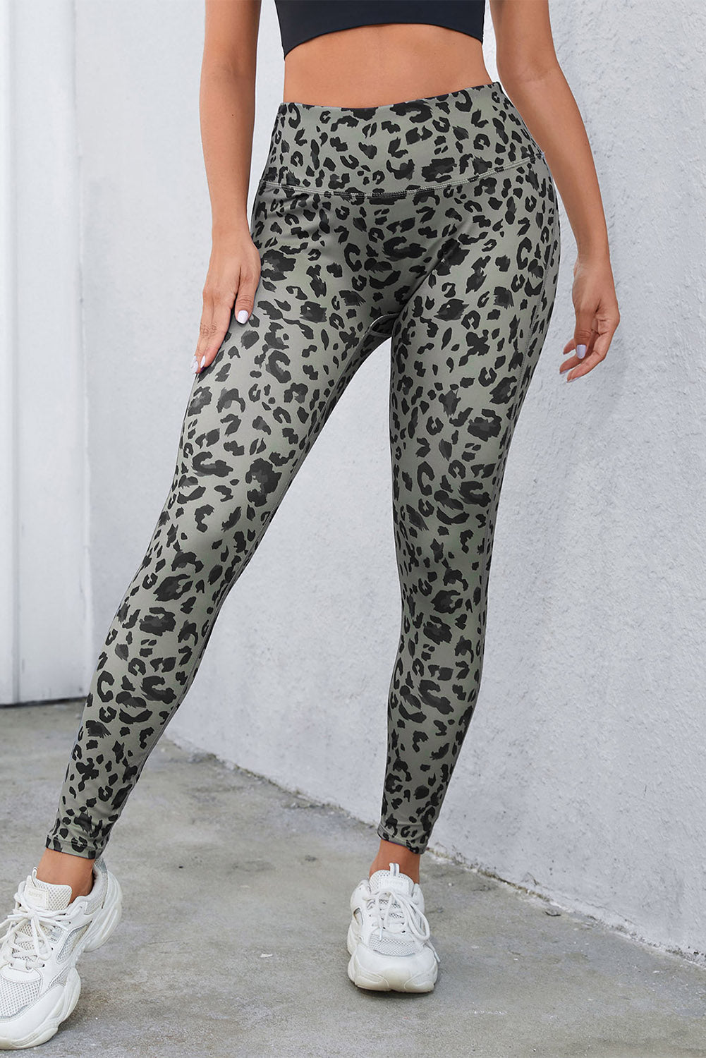Leopard Print Wide Waistband Leggings - Women’s Clothing & Accessories - Pants - 3 - 2024