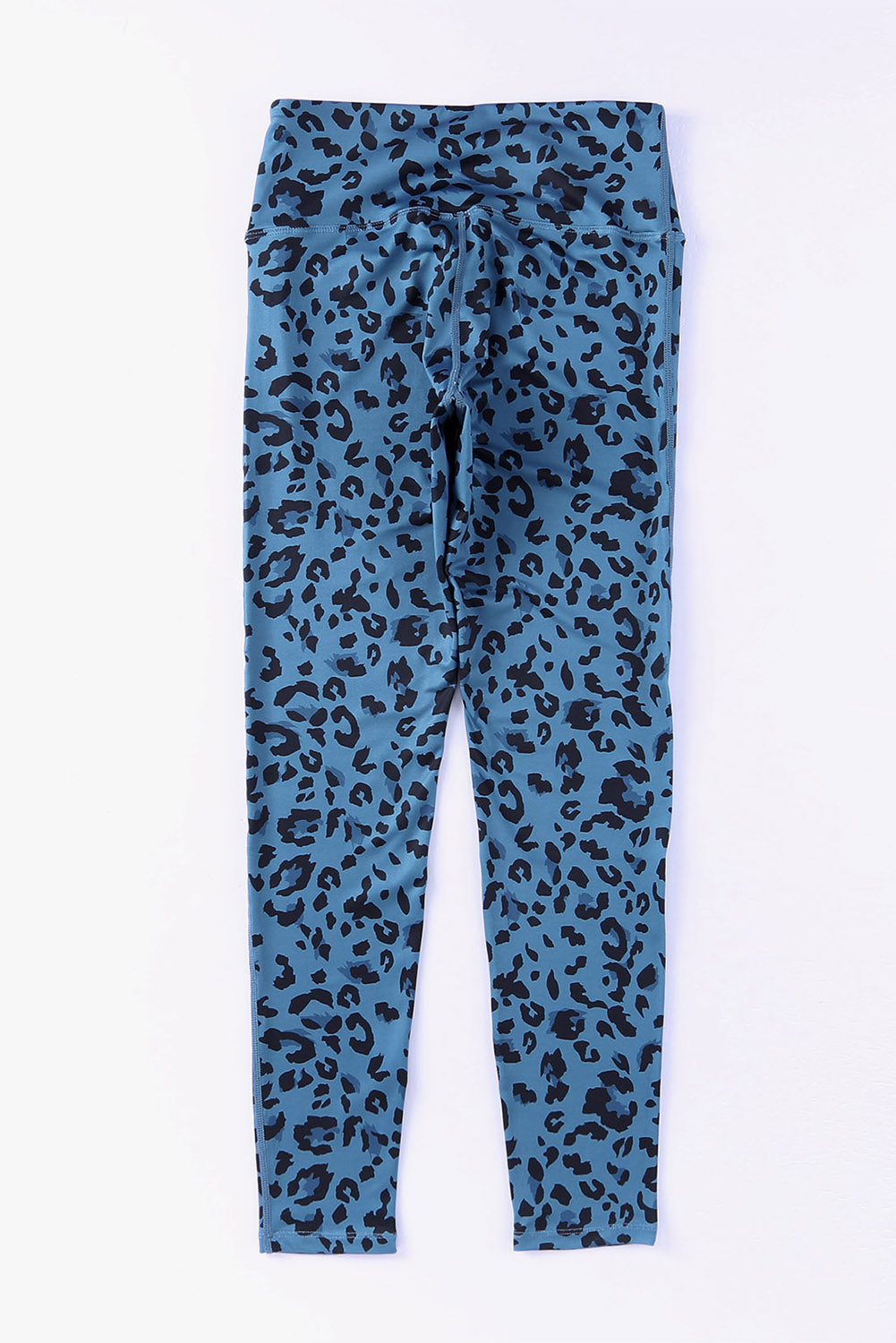 Leopard Print Wide Waistband Leggings - Blue / S - Women’s Clothing & Accessories - Pants - 7 - 2024