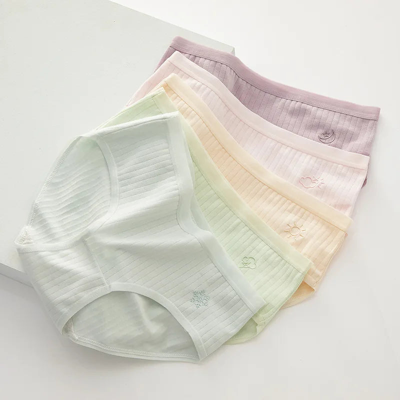 ’Little Bear Cotton Panties Set for Women - Breathable Sexy Underwear - 808621 / M(Fit 32-42kg) / CHINA | 5pcs