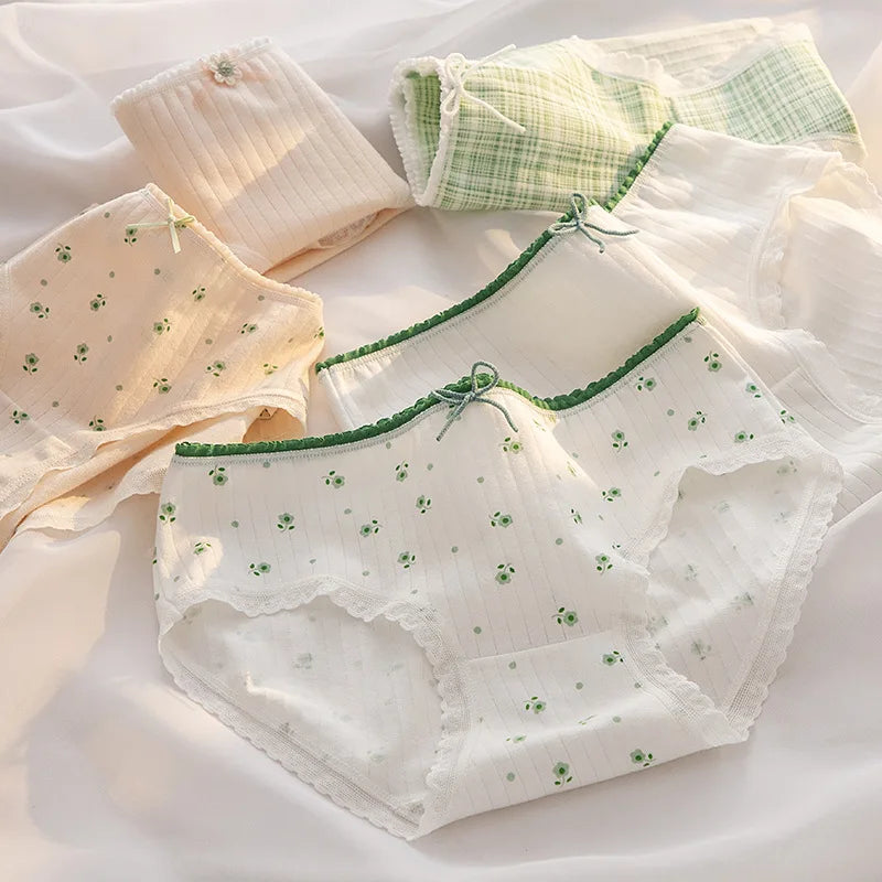 ’Little Bear Cotton Panties Set for Women - Breathable Sexy Underwear - 808605 / M(Fit 32-42kg) / CHINA | 5pcs