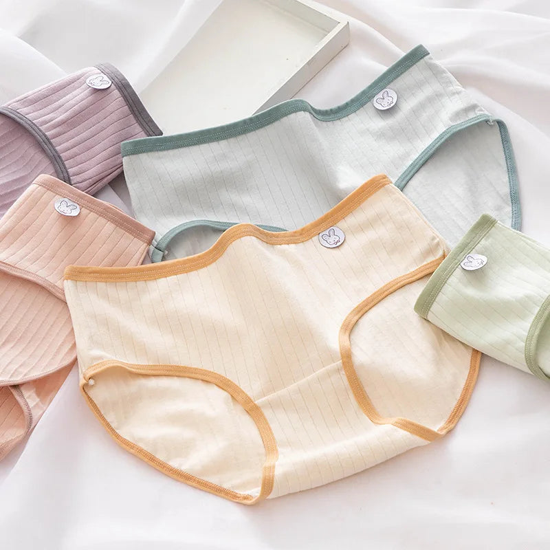 ’Little Bear Cotton Panties Set for Women - Breathable Sexy Underwear - 808619 / M(Fit 32-42kg) / CHINA | 5pcs