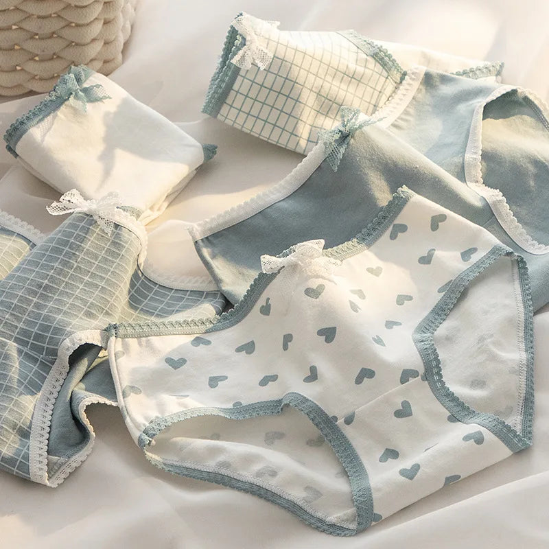 ’Little Bear Cotton Panties Set for Women - Breathable Sexy Underwear - 808610 / M(Fit 32-42kg) / CHINA | 5pcs