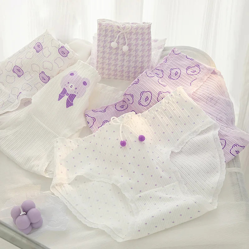 ’Little Bear Cotton Panties Set for Women - Breathable Sexy Underwear - Women’s Clothing & Accessories - Underwear