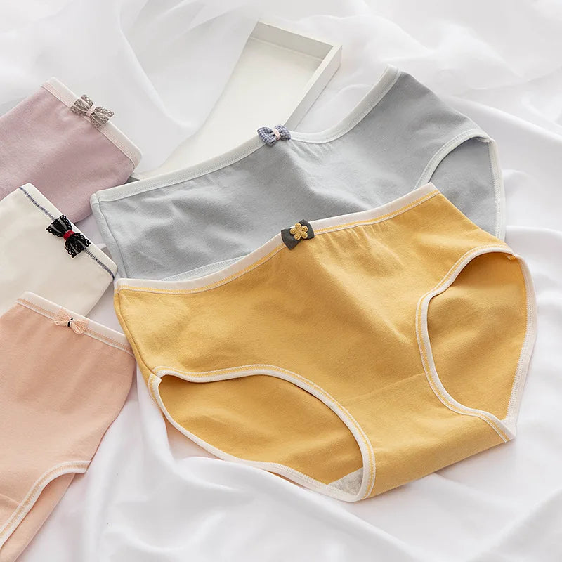 ’Little Bear Cotton Panties Set for Women - Breathable Sexy Underwear - 808622 / M(Fit 32-42kg) / CHINA | 5pcs