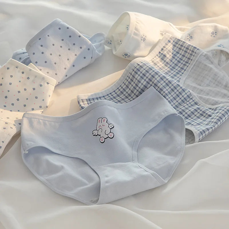’Little Bear Cotton Panties Set for Women - Breathable Sexy Underwear - 808618 / M(Fit 32-42kg) / CHINA | 5pcs