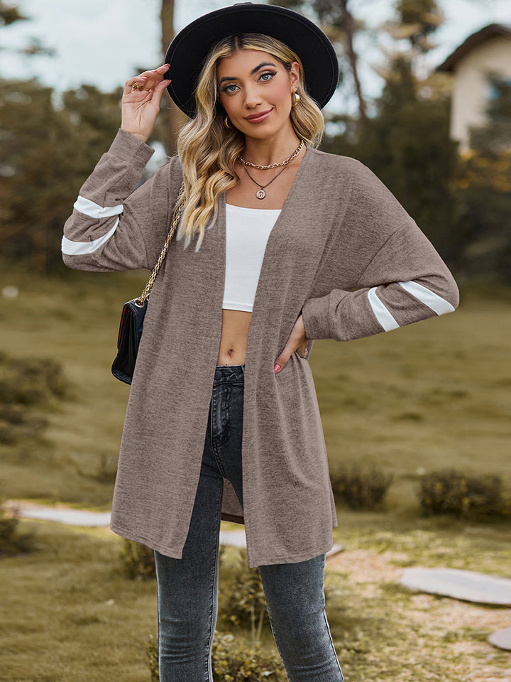 Long Sleeve Cardigan - Brown / S - Women’s Clothing & Accessories - Shirts & Tops - 5 - 2024