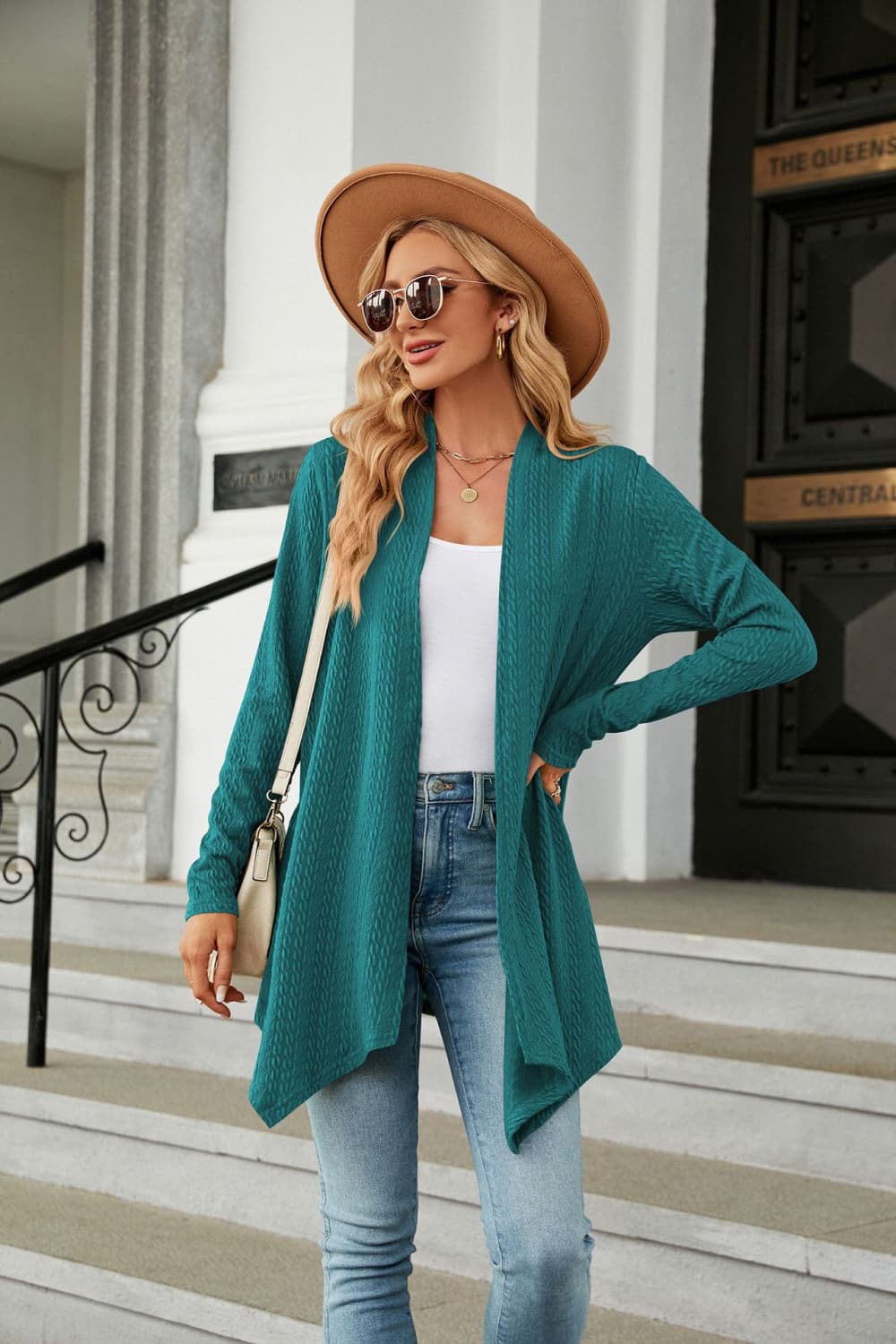 Long Sleeve Cardigan - Teal / S - Women’s Clothing & Accessories - Shirts & Tops - 13 - 2024