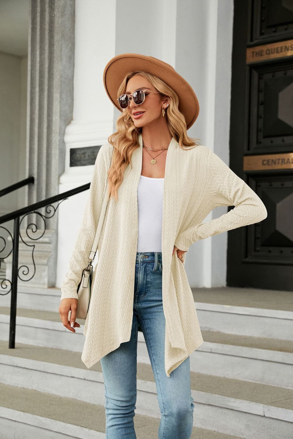 Long Sleeve Cardigan - White / S - Women’s Clothing & Accessories - Shirts & Tops - 7 - 2024