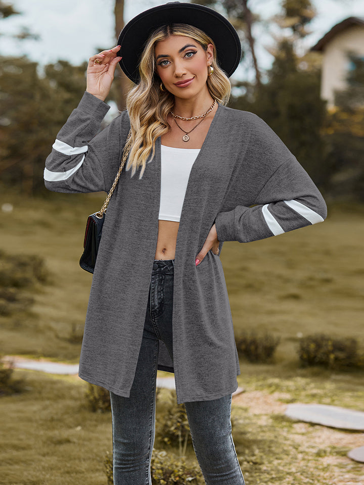 Long Sleeve Cardigan - Gray / S - Women’s Clothing & Accessories - Shirts & Tops - 9 - 2024