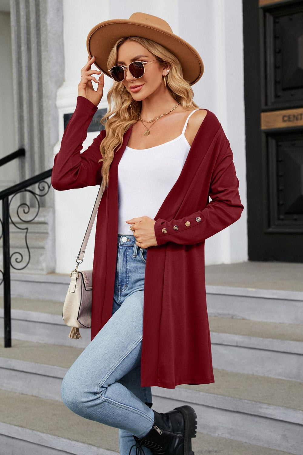 Long Sleeve Open Front Cardigan - Women’s Clothing & Accessories - Shirts & Tops - 14 - 2024