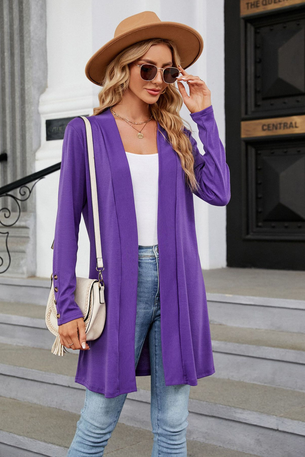 Long Sleeve Open Front Cardigan - Women’s Clothing & Accessories - Shirts & Tops - 3 - 2024