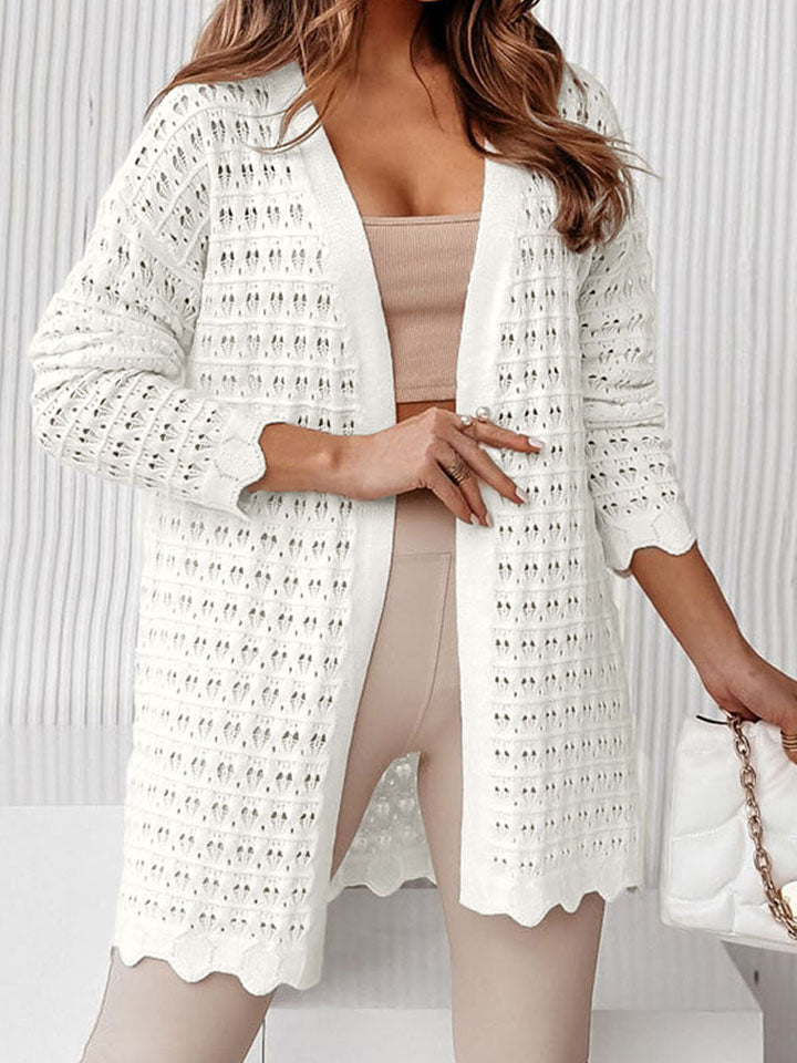 Long Sleeve Openwork Cardigan - Women’s Clothing & Accessories - Shirts & Tops - 3 - 2024