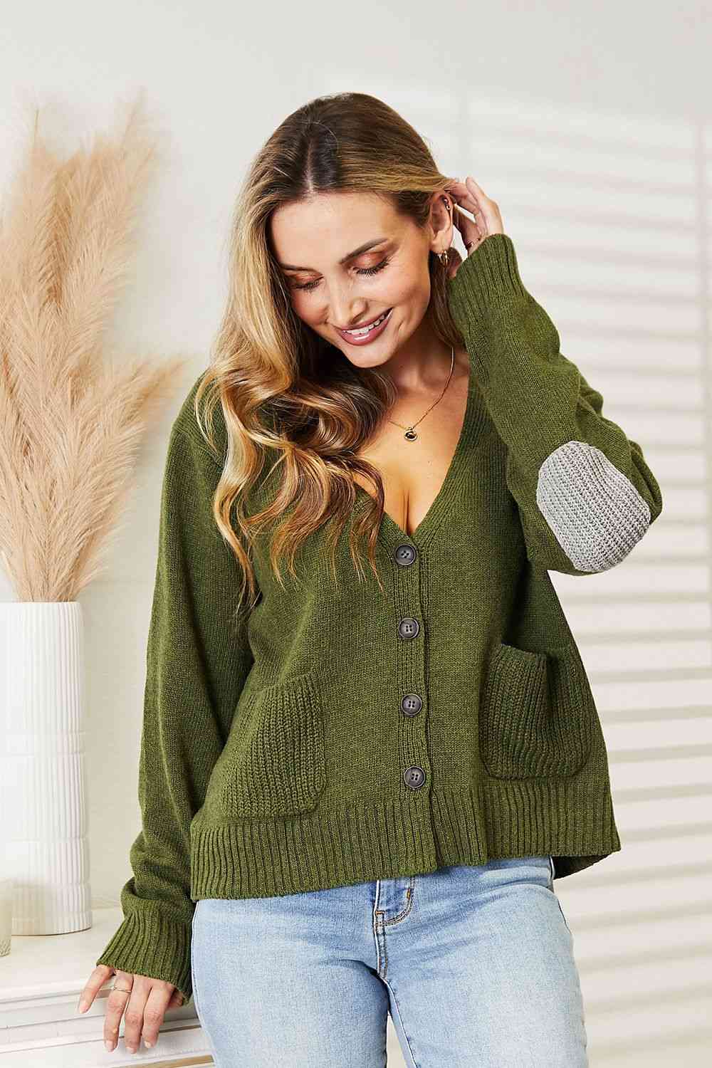 Long Sleeve V Neck Button Down Cardigan - Women’s Clothing & Accessories - Shirts & Tops - 6 - 2024
