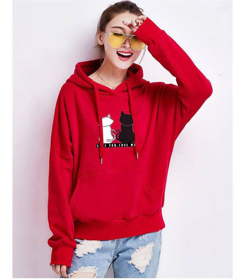 Love You. Love Me! Cat Hoodie - Women’s Clothing & Accessories - Shirts & Tops - 10 - 2024