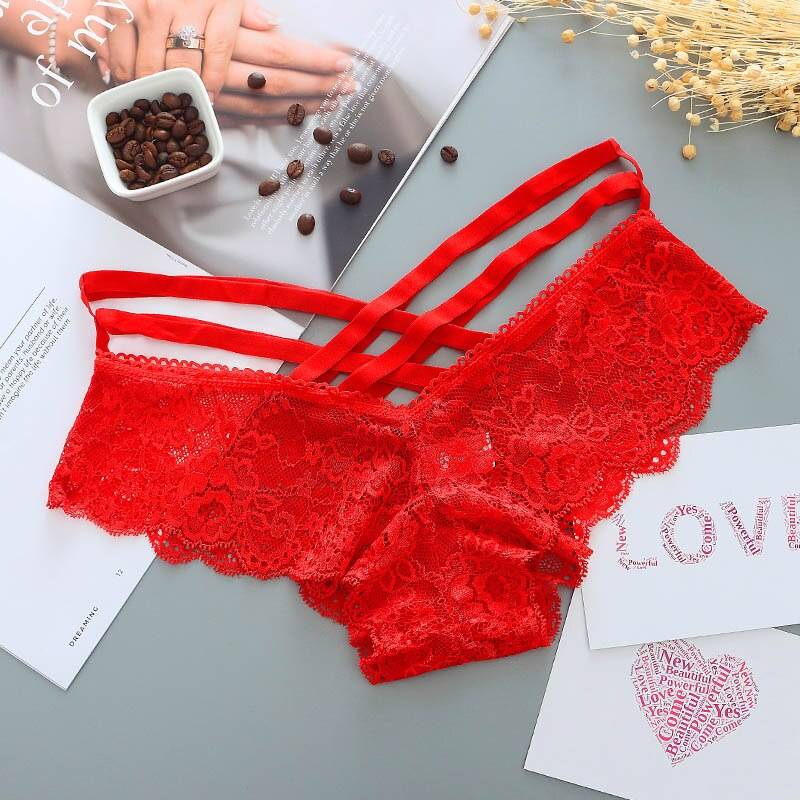 Low-Rise Panties With Cross Straps - Red / One Size - Women’s Clothing & Accessories - Underwear - 16 - 2024