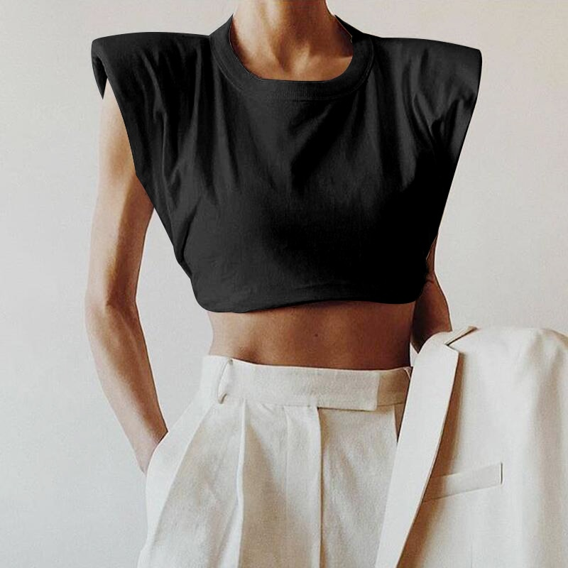 Minimalist Sleeveless Women’s Crop Top - Black / L - Women’s Clothing & Accessories - Shirts & Tops - 5 - 2024