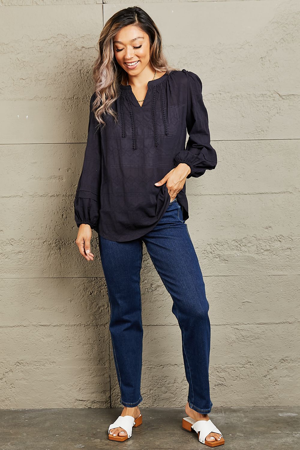 More For You Long Sleeve Stitch Blouse - Women’s Clothing & Accessories - Shirts & Tops - 5 - 2024