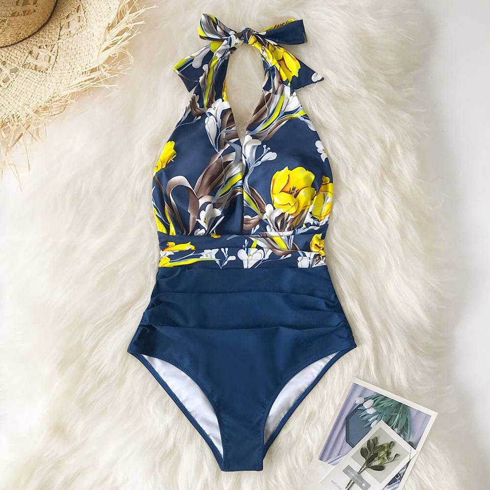 Navy One Piece Swimsuit - Blue / S / Nearest Warehouse - Women’s Clothing & Accessories - Shirts & Tops - 1 - 2024