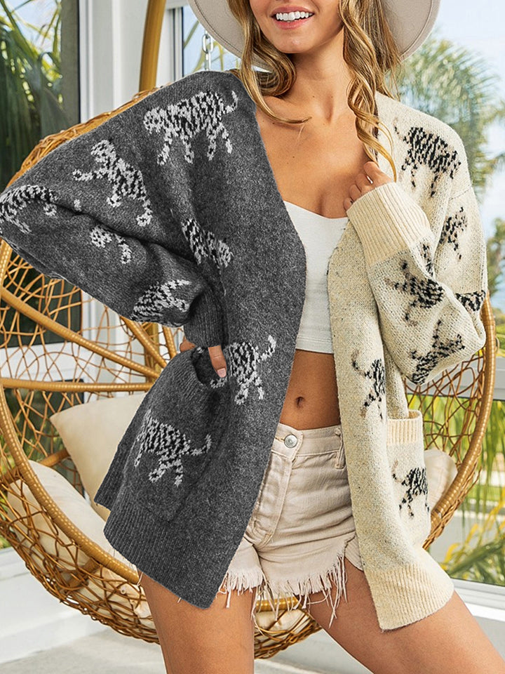 Open Front Cardigan with Pockets - Women’s Clothing & Accessories - Shirts & Tops - 3 - 2024