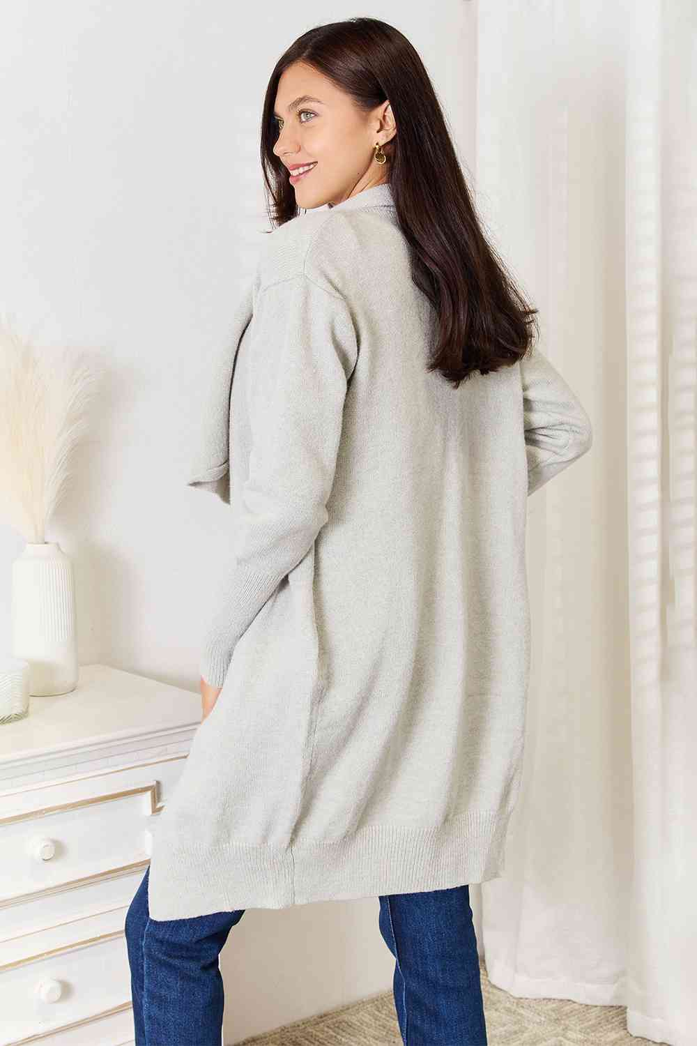 Open Front Duster Cardigan with Pockets - Women’s Clothing & Accessories - Shirts & Tops - 2 - 2024