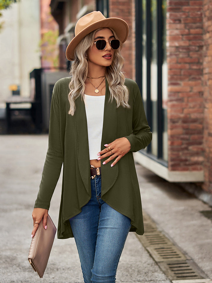 Open Front Long Sleeve Cardigan - Women’s Clothing & Accessories - Shirts & Tops - 6 - 2024