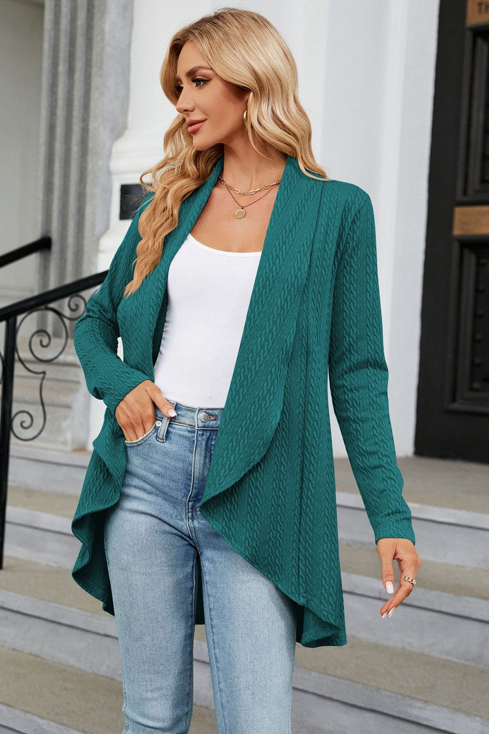Open Front Long Sleeve Cardigan - Women’s Clothing & Accessories - Shirts & Tops - 11 - 2024