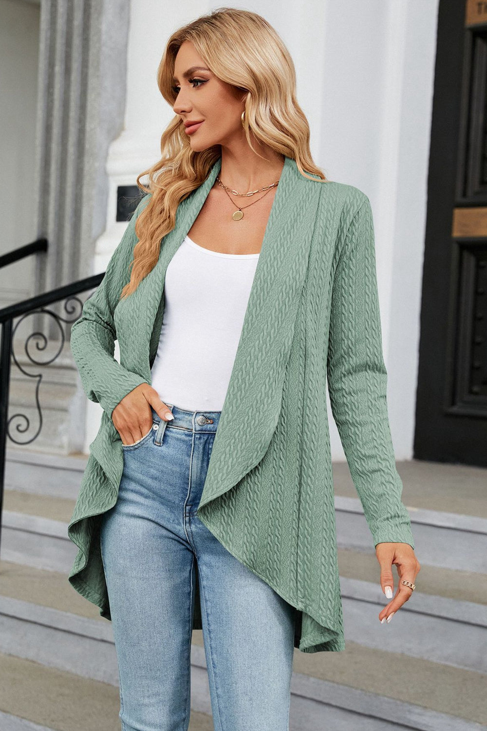 Open Front Long Sleeve Cardigan - Women’s Clothing & Accessories - Shirts & Tops - 5 - 2024