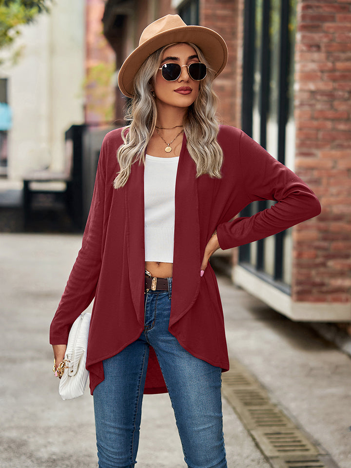 Open Front Long Sleeve Cardigan - Women’s Clothing & Accessories - Shirts & Tops - 4 - 2024