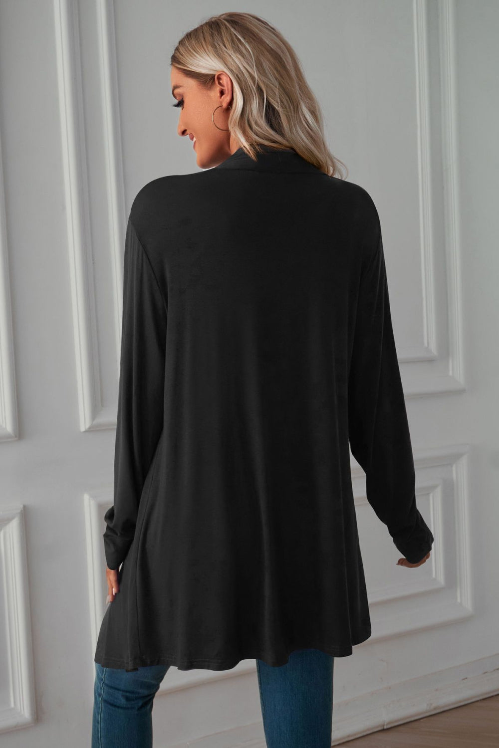 Open Front Long Sleeve Cardigan - Women’s Clothing & Accessories - Shirts & Tops - 16 - 2024