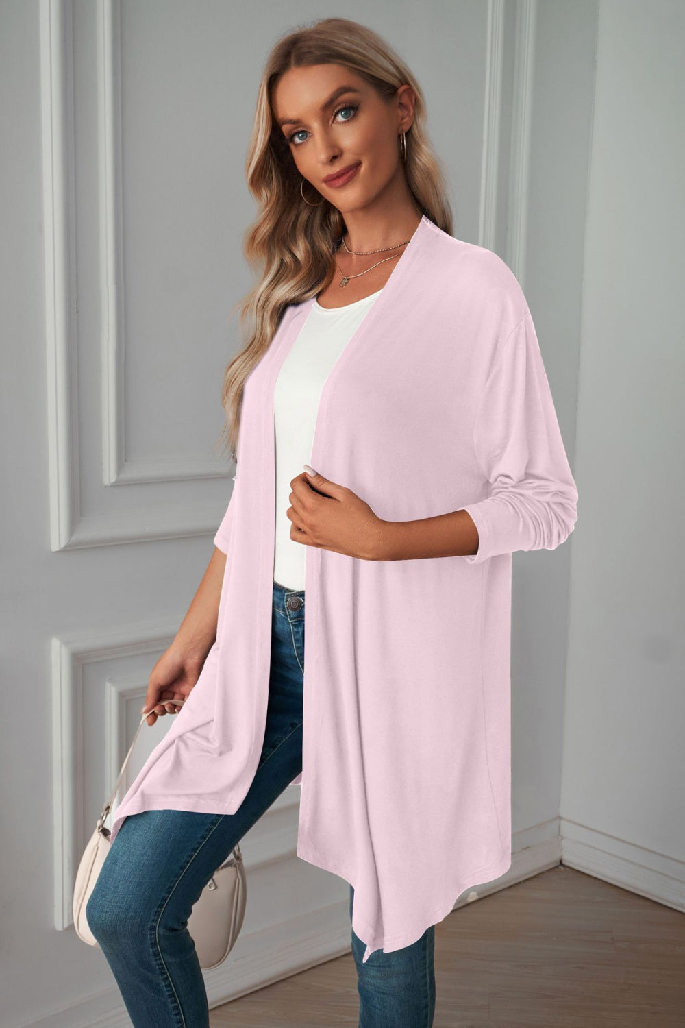 Open Front Long Sleeve Cardigan - Women’s Clothing & Accessories - Shirts & Tops - 11 - 2024