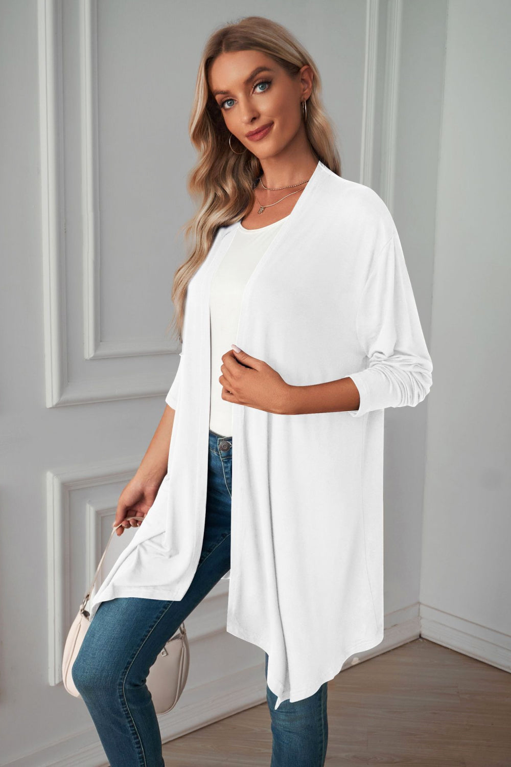 Open Front Long Sleeve Cardigan - Women’s Clothing & Accessories - Shirts & Tops - 6 - 2024